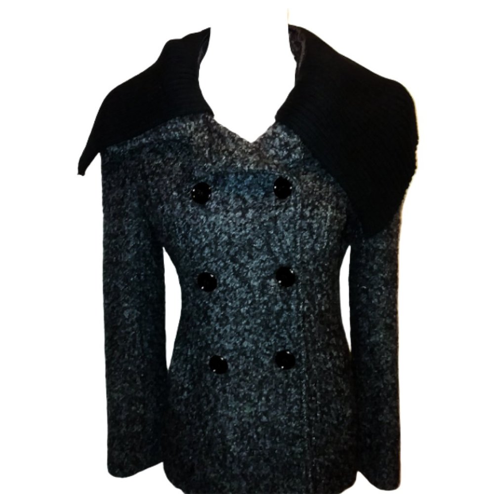 Steve Madden Wool Pea Coat Gray Sz S